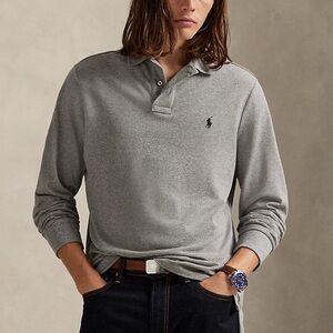 Polo Ralph Lauren Grey Long Sleeve Henley Shirt 🐎🩶